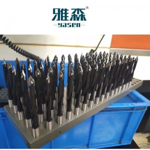 Carbide tipped V-point bits through-hole drill bit for woodworking boring machine