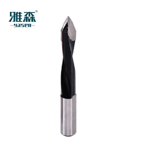 Carbide tipped V-point bits through-hole drill bit for woodworking boring machine